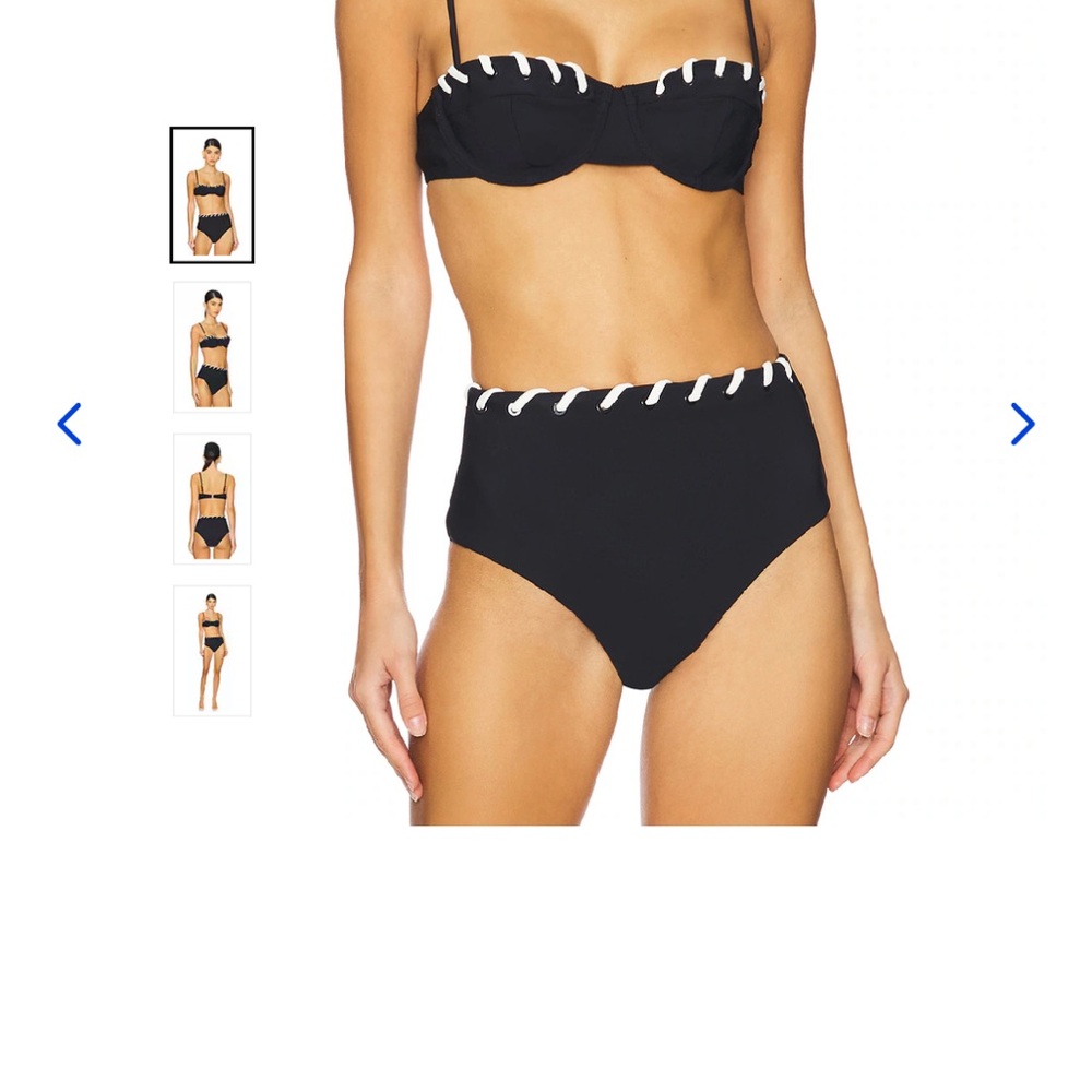 Black and White Women's Bikini Set